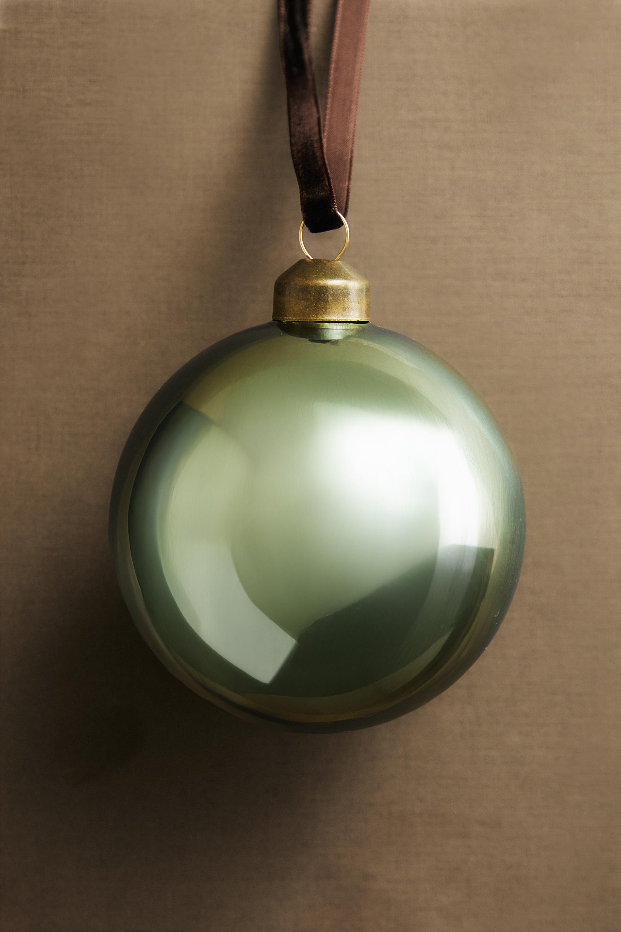 GREEN BALL CHRISTMAS TREE ORNAMENT